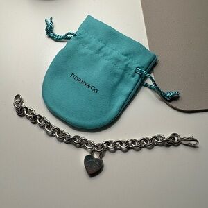 Tiffany & Co. Silver Heart Charm Bracelet